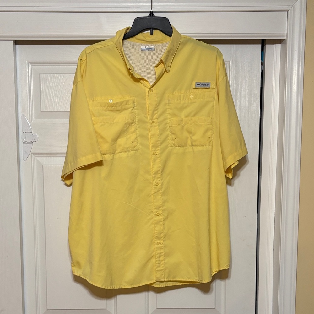 Columbia Men's Sunlit Yellow Casual Shirt